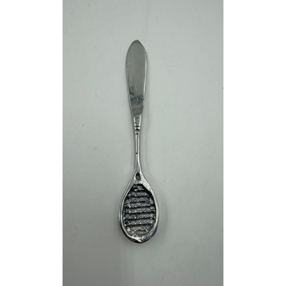 Vintage Mid-Century Modern Aluminum Letter Opener with Tennis Racket Design